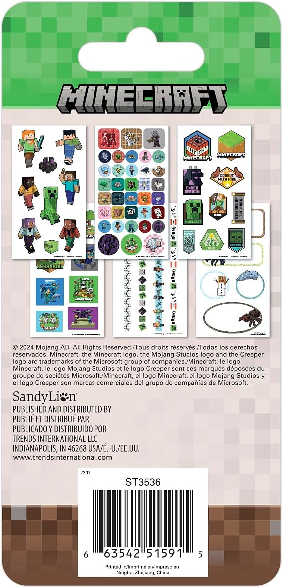 Minecraft Mini Sticker Slim Flip Pad - 6 Page