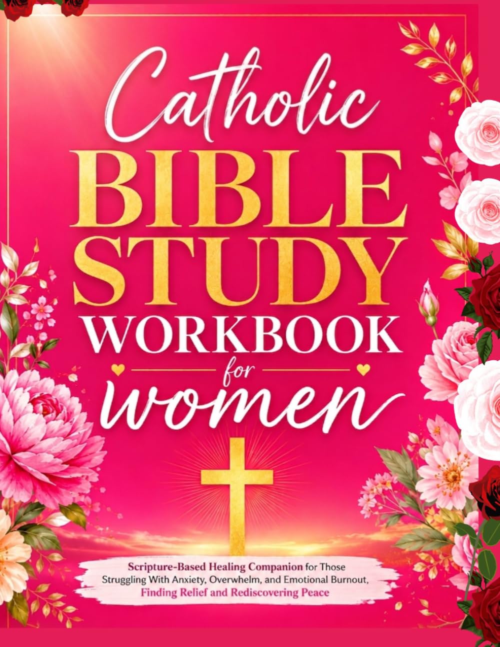 Catholic Bible Study Workbook for women: Scripture-Based Healing Companion for Those Struggling With Anxiety, Overwhelm, and Emotional Burnout, Finding Relief and Rediscovering Peace