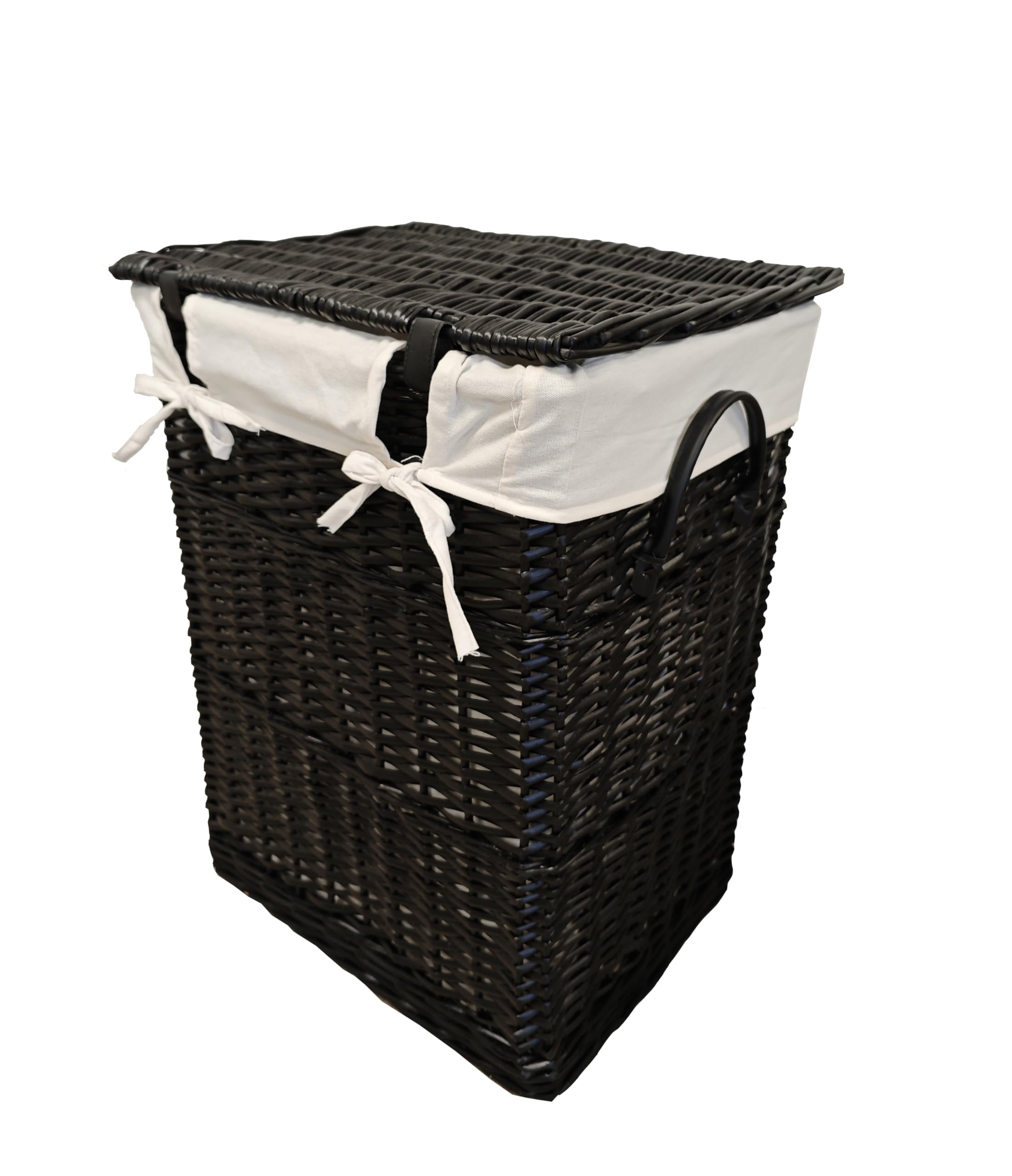 Wäschekorb laundry schwarz weide 60L 40x30 h.55