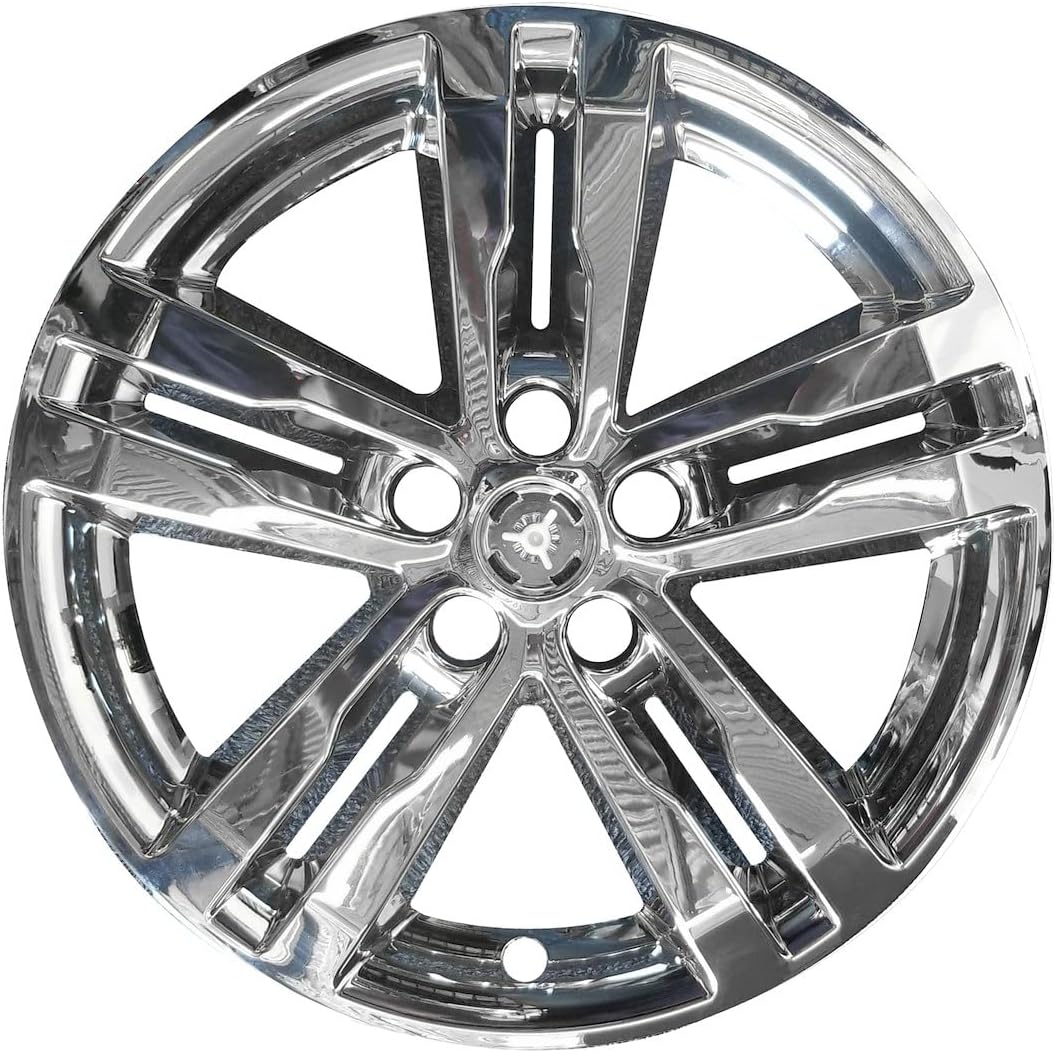 Coast to Coast 18" - 5 Spokes Snap-On Wheel Skins - IMP449X/BLK (Fits Ford Explorer [2020-2021], Chrome)