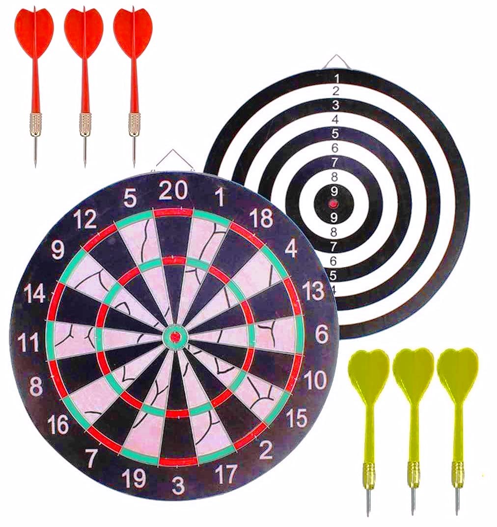 FunBlast Flocking Thickened Dartboard Board Game for Kids, Double Sided Dart Board with 6 Dart Needles (17 Inch) (B07Y1QP23R) Amazon Price History, Amazon Price Tracker