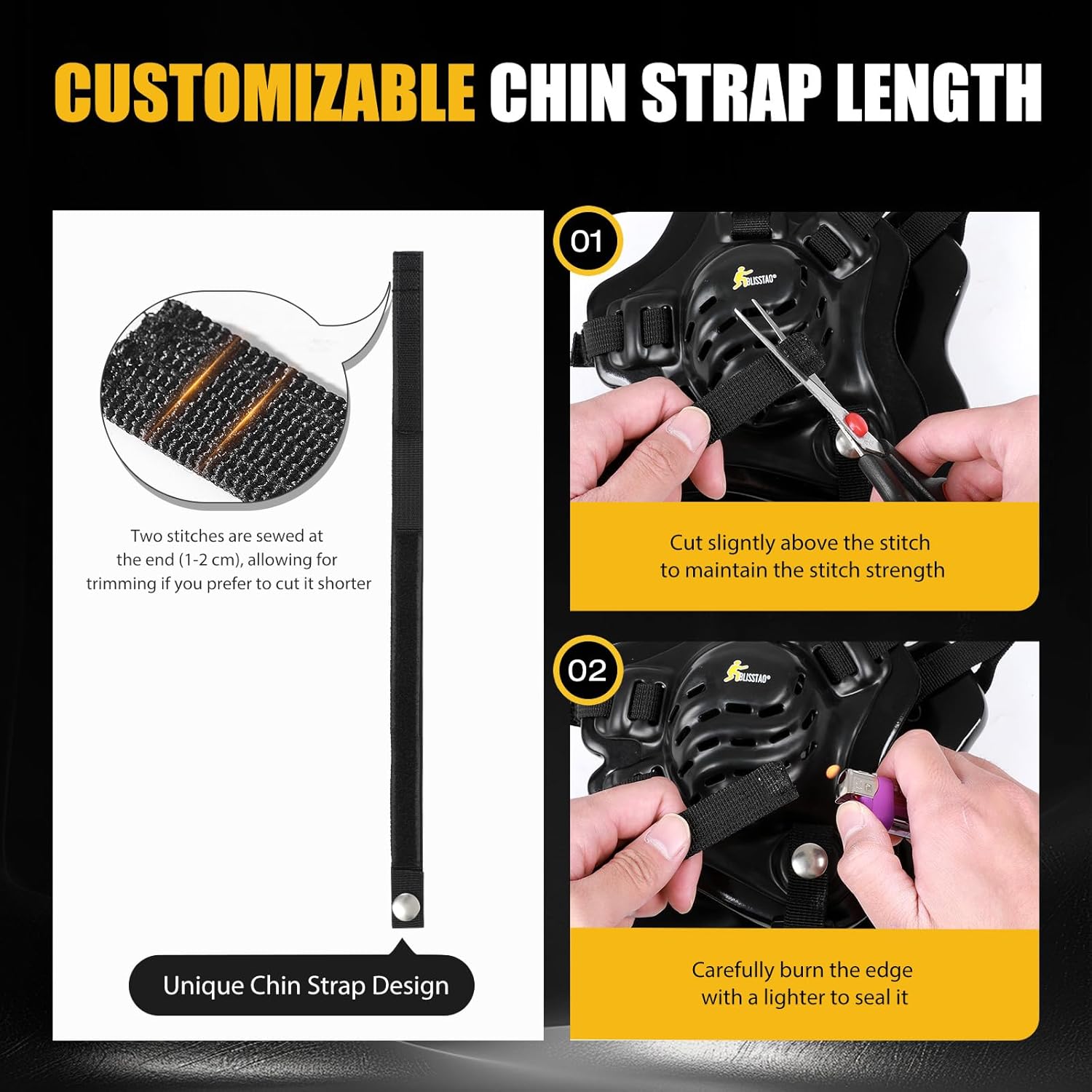 Wrestling Headgear BJJ Ear Guard for Youth & Adult – 2-in-1 Interchangeable Chin Cup & Pad - Includes Ventilated Mesh Gear Bag - Image 5