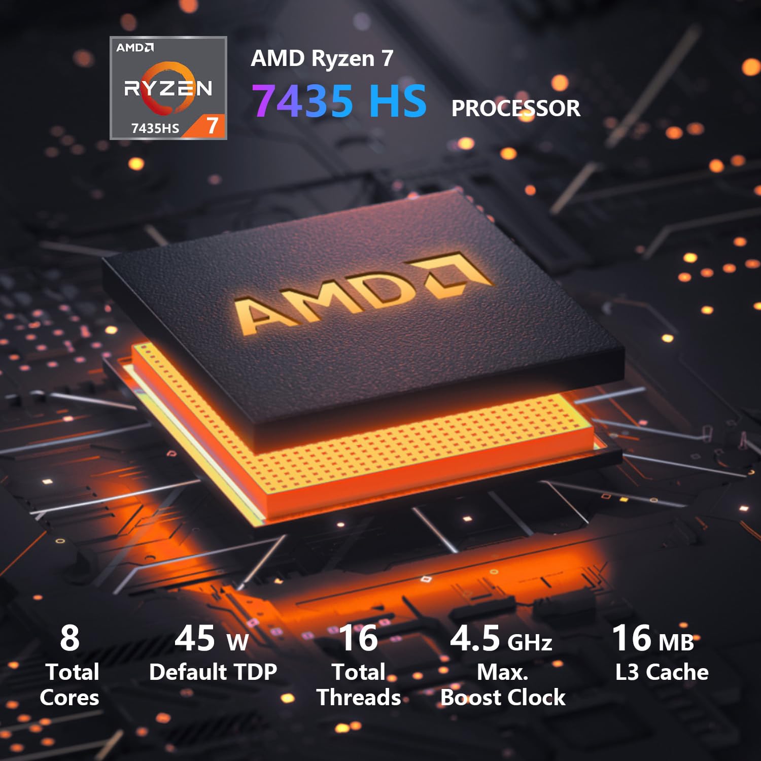Lenovo LOQ 15 15ARP9 RTX 4050 Gaming Laptop, 15.6 FHD 144Hz IPS Display, AMD Ryzen 7 7435HS, NVIDIA GeForce RTX 4050, 16GB DDR5 RAM, 1TB SSD, Backlit Keyboard, Wi-Fi 6, Bundle with PCO Laptop Cooler