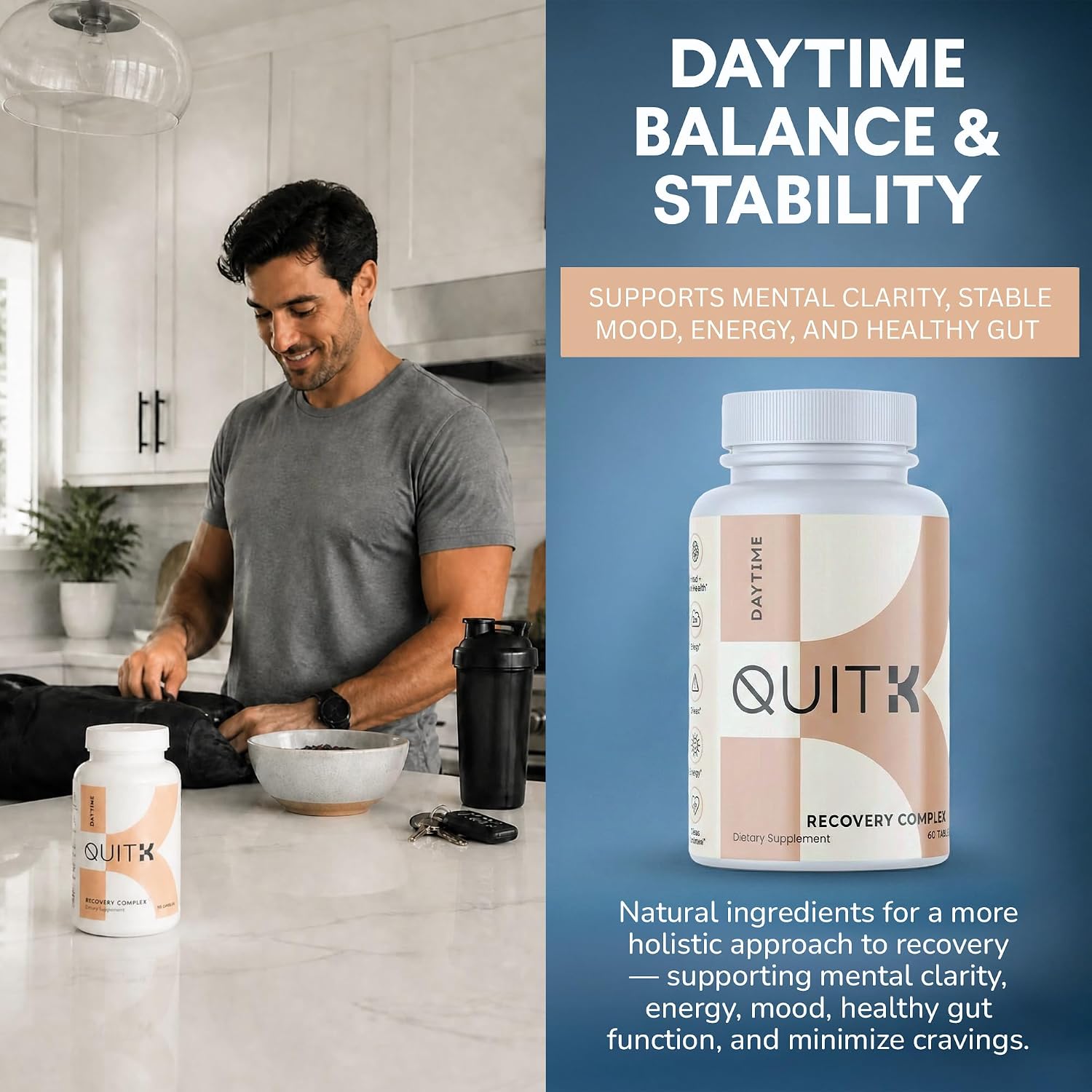 Withdrawal and Detox Support –  Recovery Complex – Sleep, Energy, Stress, Mood, & Craving Support – Daily Supplement - Magnesium Glycinate, Ashwagandha, GABA, L-Theanine, Agmatine & More thumbnail