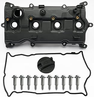 Engine Valve Cover with Gasket Bolts & Oil Filler Cap Compatible with 2013-2018 Nissan Altima 2016-2017 Nissan Murano 2014 Nissan Pathfinder 2014-2017 Nissan Rogue Infiniti QX60 2.5L Part# 13264-3KY0A