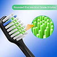 Vista 3 de Cabezales de repuesto para cepillos de dientes compatibles con WaterPik Complete Care 5.0 y 9.0 (WP-861/CC-01), 6 unidades (negro)