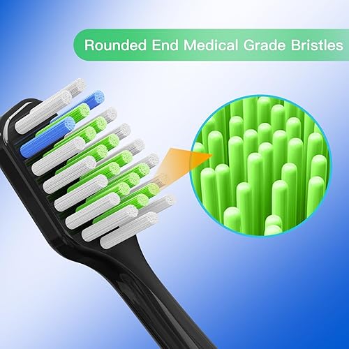 Miniatura 3 de Cabezales de repuesto para cepillos de dientes compatibles con WaterPik Complete Care 5.0 y 9.0 (WP-861CC-01), 6 unidades (negro)