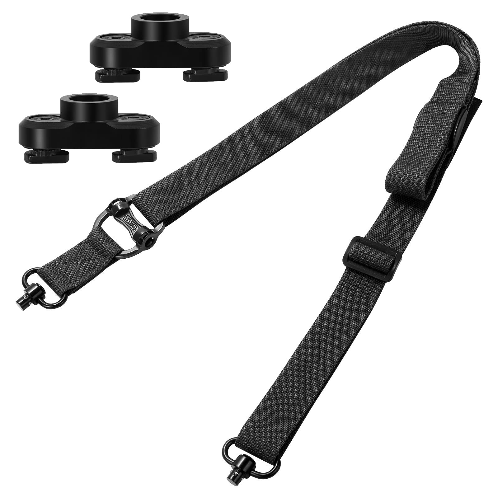 GogokuSling Gun Sling Adjustable Rifle Sling Strap with Sling Swivel & Adapter for M-Rail Black