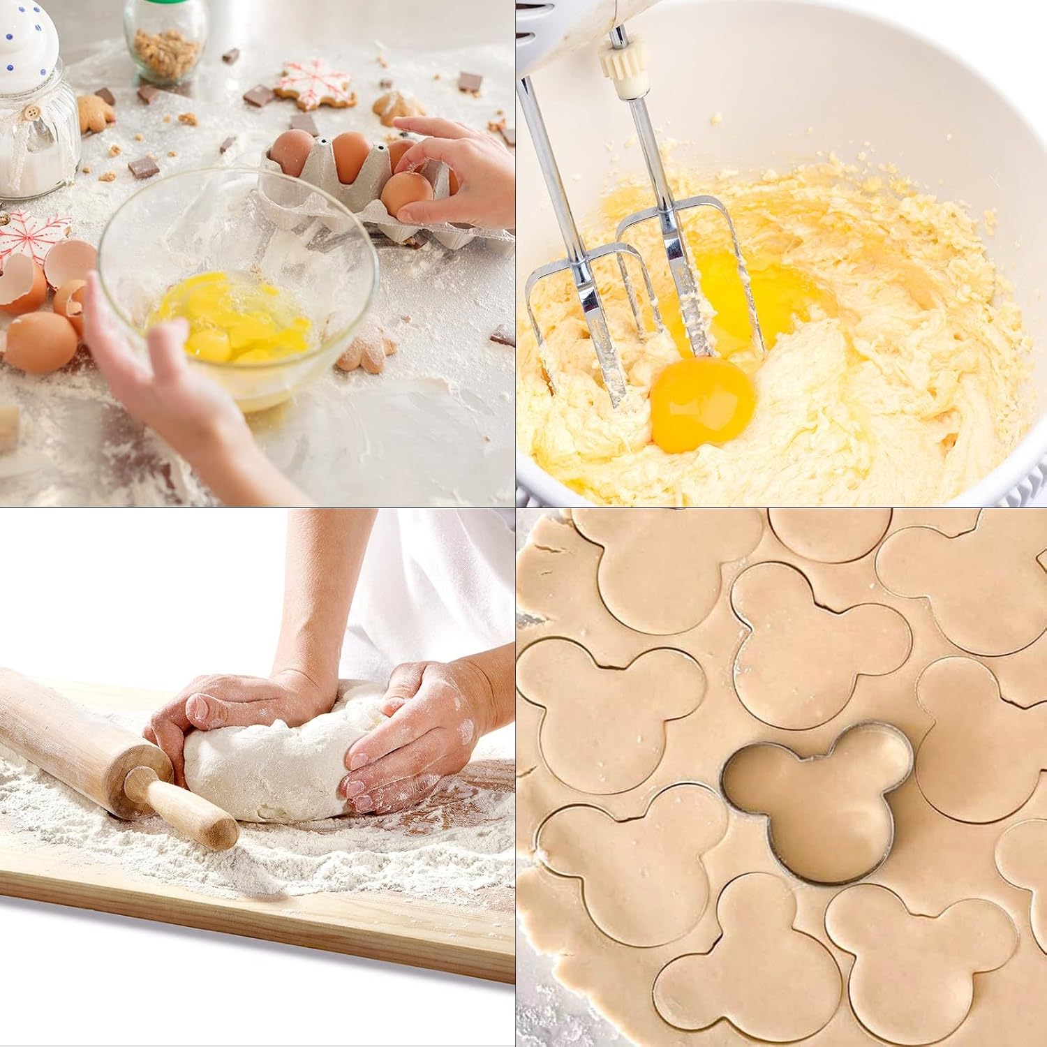 MrCookie Mouse Cookie Cutters Stainless Steel,5-Pack,2.12"-3.86".