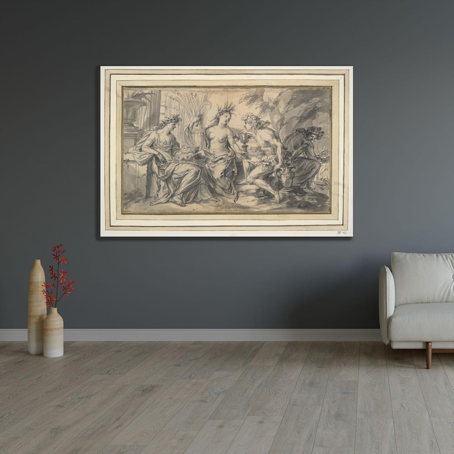 ArtDirect The Four Seasons Unframed Art Print Giclee Poster by Godfried Maes - Ready for Framing with Customization Sizes 10x7, 14x9, 20x14, 36x24, 48x32 and 60x41 inches