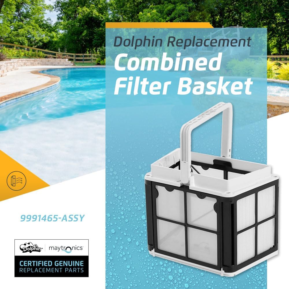 Dolphin Genuine Replacement Part — Filter Basket with 2 Fine Filter Panels and 2 Ultra-Fine Filter Panels — 9991465-ASSY