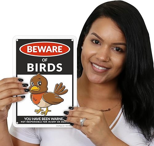 Miniatura 50 de SmartSign Divertido letrero de advertencia con texto en inglés «Beware Of Guinea Pigs – 10 x 7 pulgadas, aluminio laminado libre de óxido de 40 mil