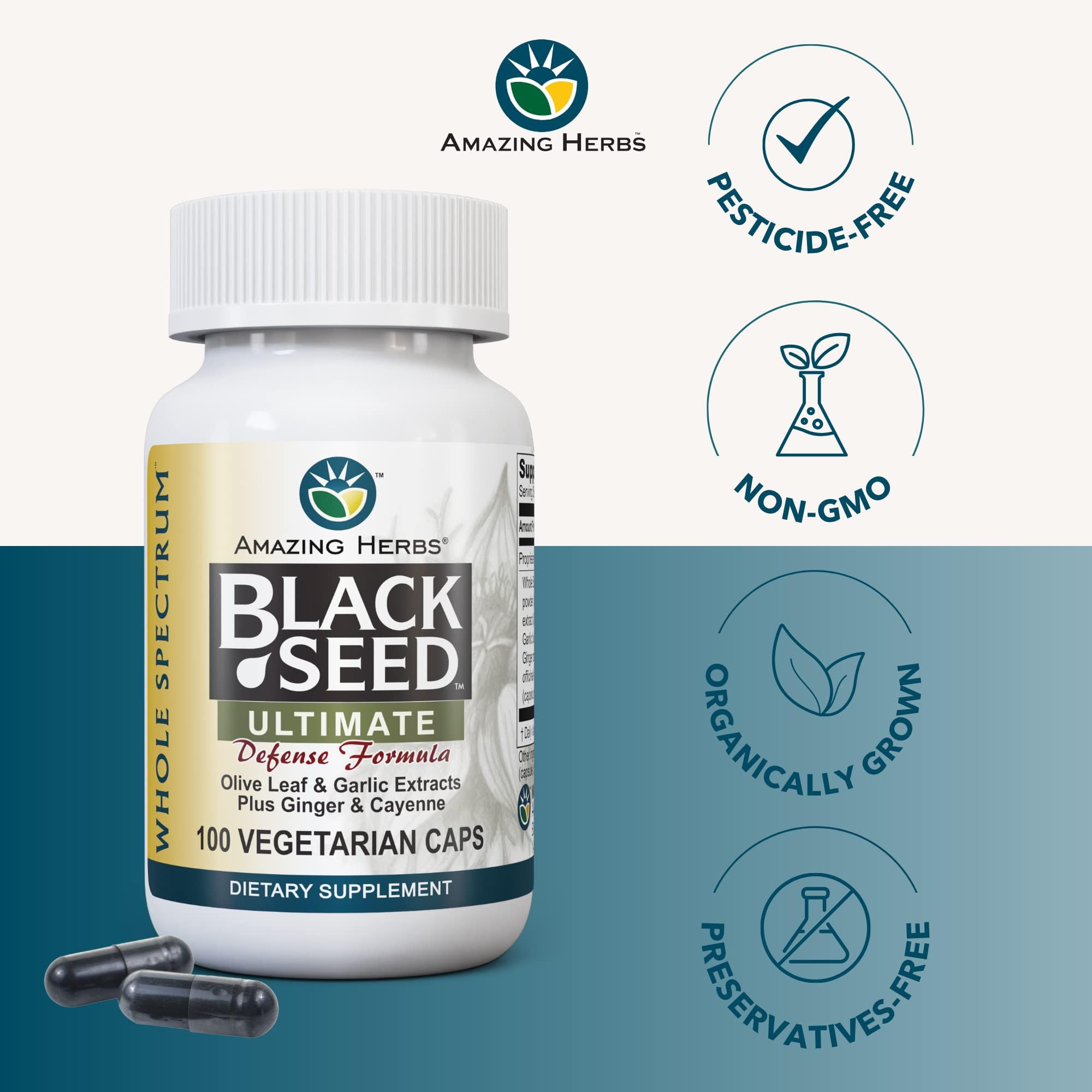 Amazing Herbs Whole Spectrum Black Seed Ultimate Black Seed Oil - 100 Count — Amazon image 3