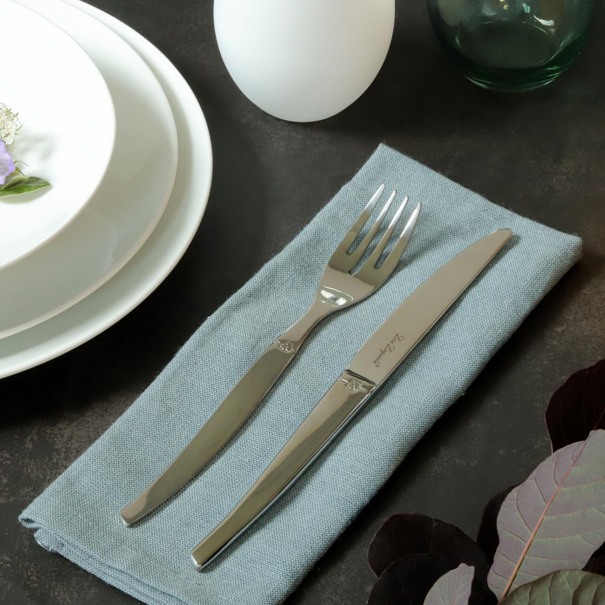 Lou Laguiole Jet 12 couteaux de table