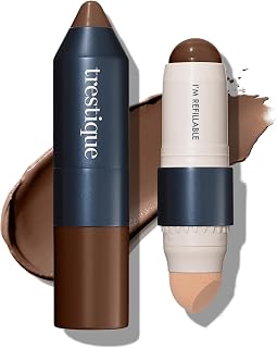 Trestique Refillable Foundation Stick - Clean Beauty Medium Coverage Face Stick with Built-In Sponge