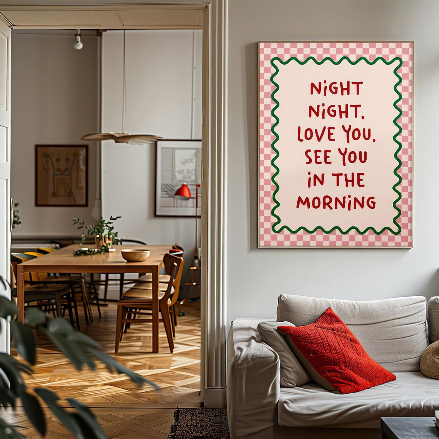 KAQNMY Nursery Wall Art Baby's Room Poster Text Wall Art Love Partner Gift For HerNight Night Love You See You In The Morning Print for Living Room BedRoom Home Apartment 16x24 Inch UnFramed Decor - Image 4