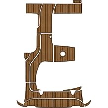 KXKZREN EVA Foam Boat Flooring Faux Teak Deck Floor Mat Compatible with 2011 Sea Ray Sundancer 350 | Marine Mat Gatorstep Style Self Adhesive