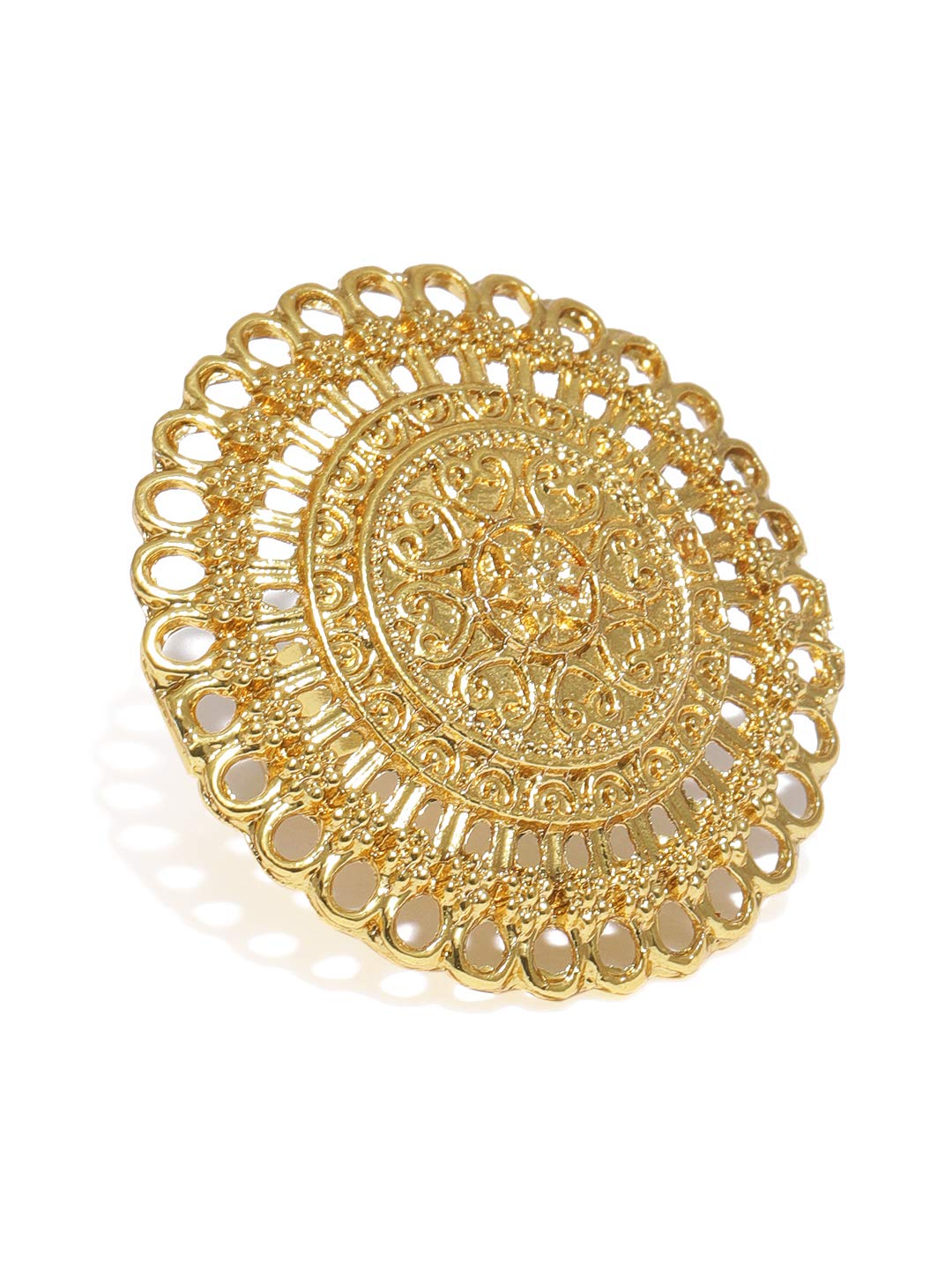 ZAVERI PEARLS Splendid Gold Look Finely Detailed Adjustable Finger Ring For Women-ZPFK9375 (B084JPTB5H) Amazon Price History, Amazon Price Tracker