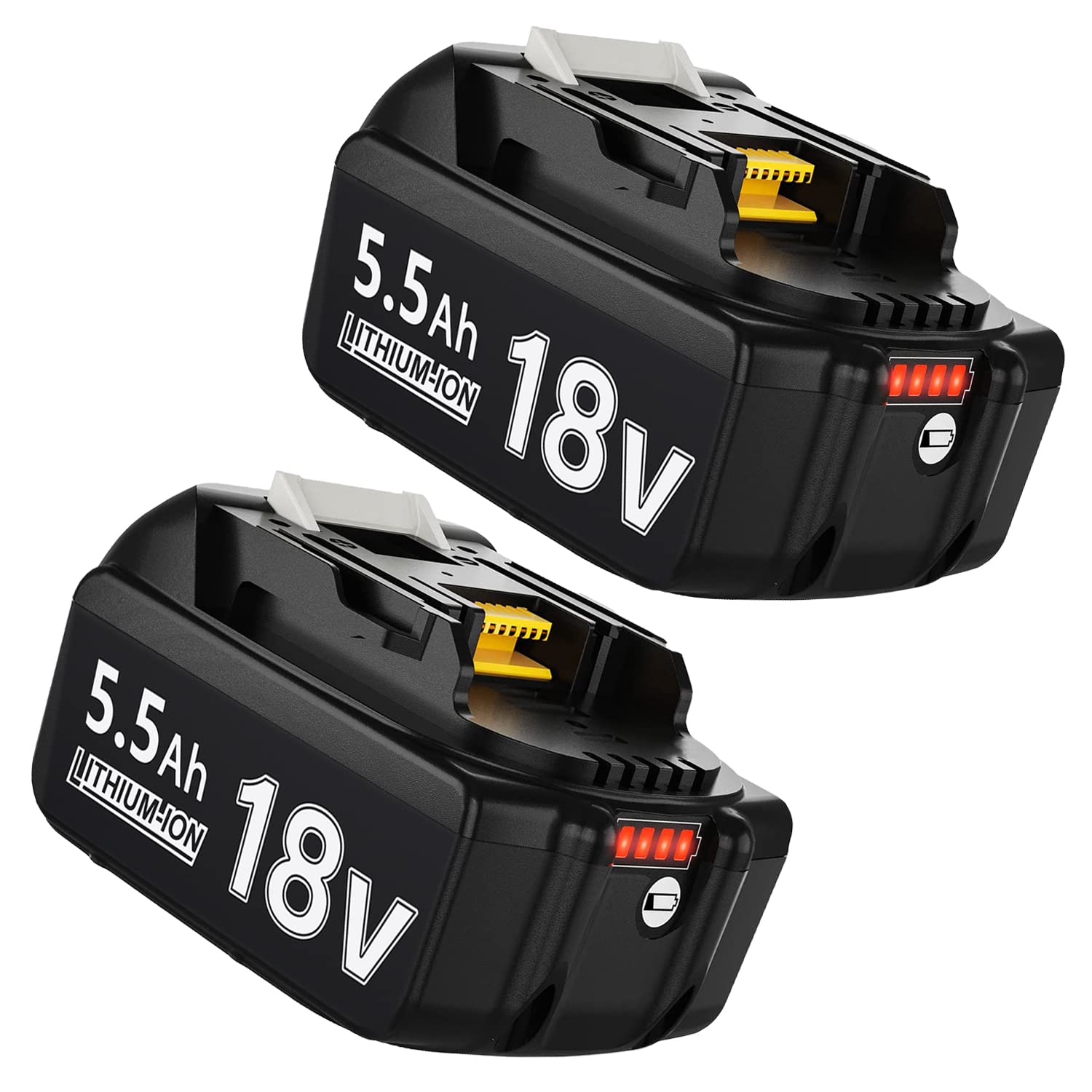 Batería de repuesto para Makita 18 V 5,5 Ah de iones de litio para Makita 18 V BL1860 BL1855 BL1850B BL1850 BL1840B BL1835 BL1830 BL1815 LXT-400 194204-5 194205-3 Compatibilidad para Herramientas