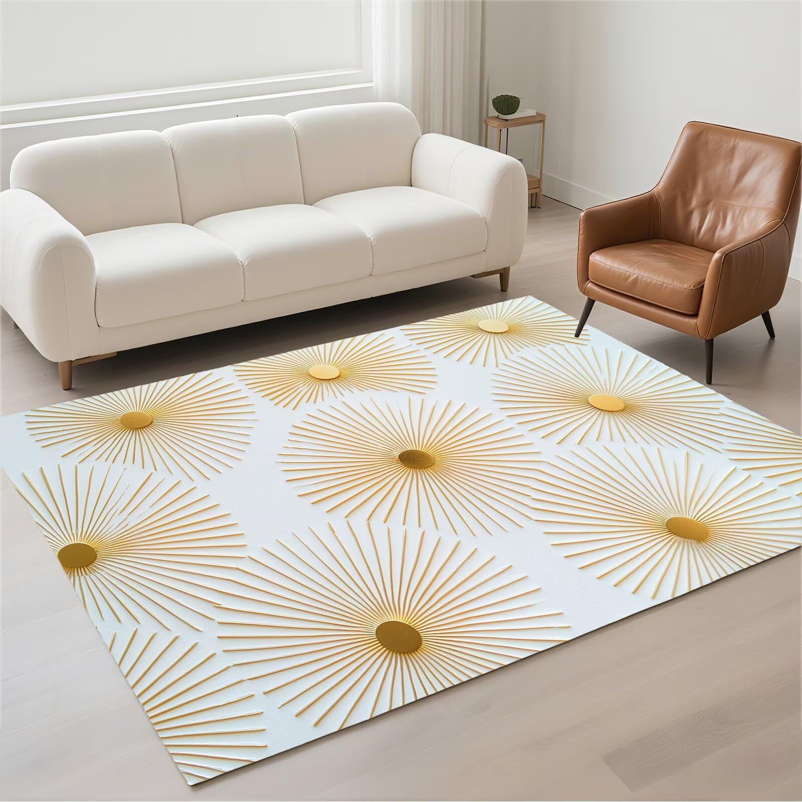 Tapis lavable en machine antidérapant et imperméable pour salon