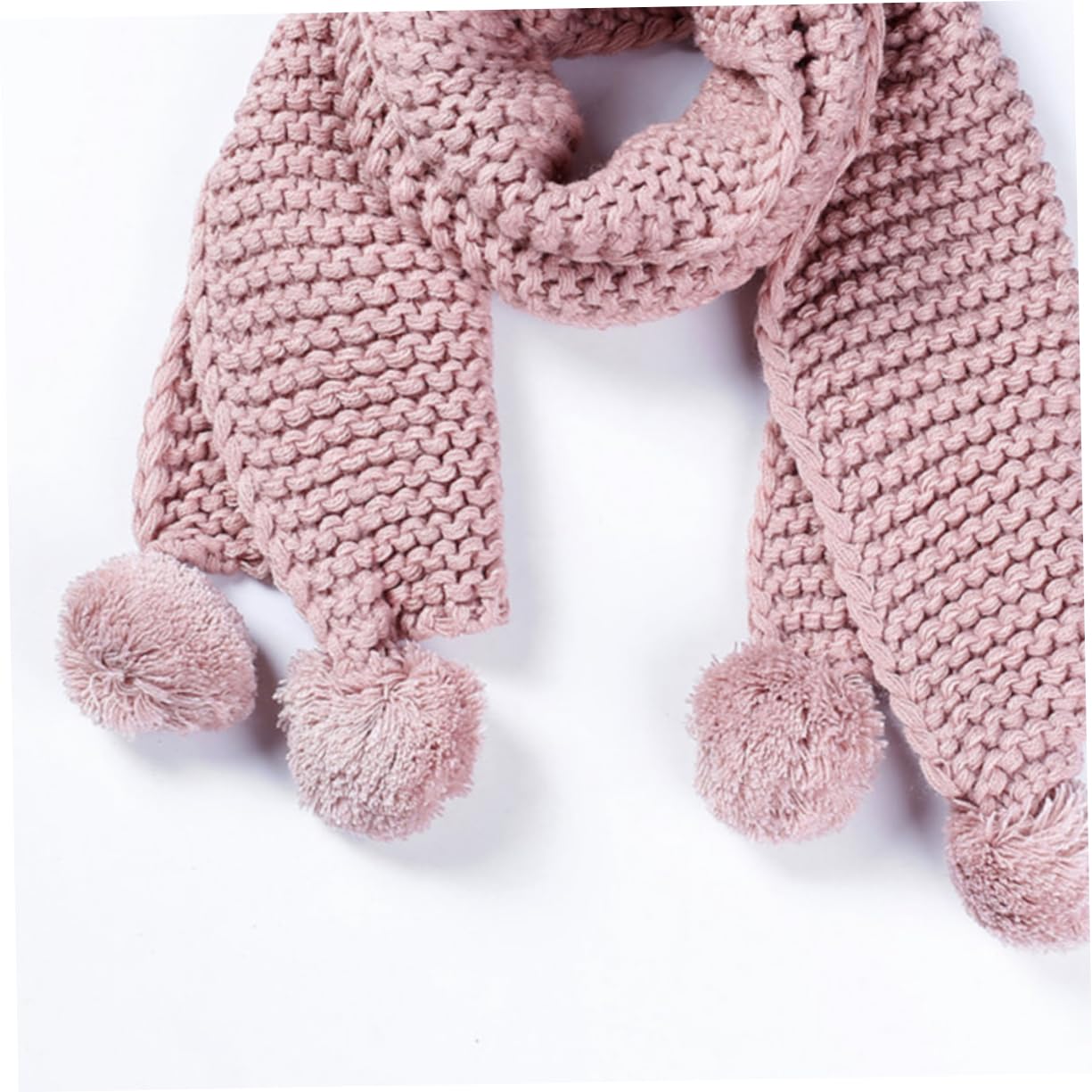 LIFKOME 3 Piezas Bufanda De Lana Bufanda Cálida para Niños s para Niños con Bolas Peludas De Niño Rosa