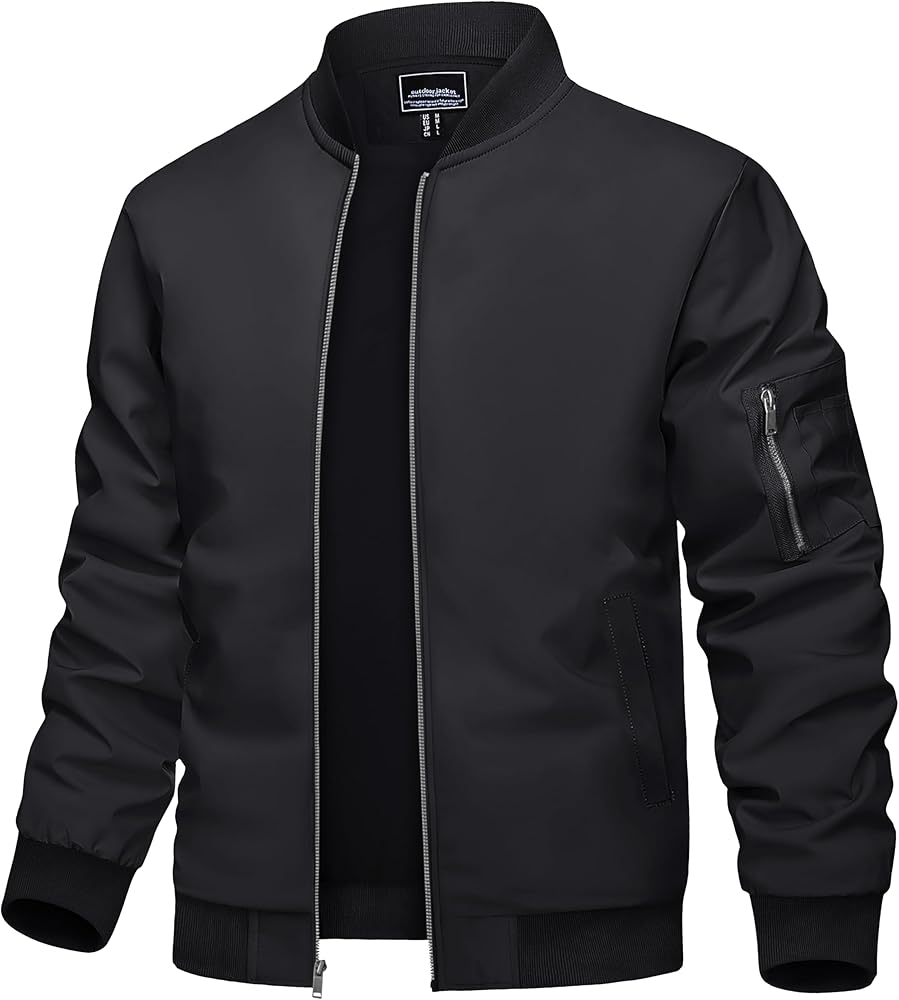 Veste Homme Imperméable Coupe-vent Légère - Blouson Bomber Décontracté Pour Mi-saison