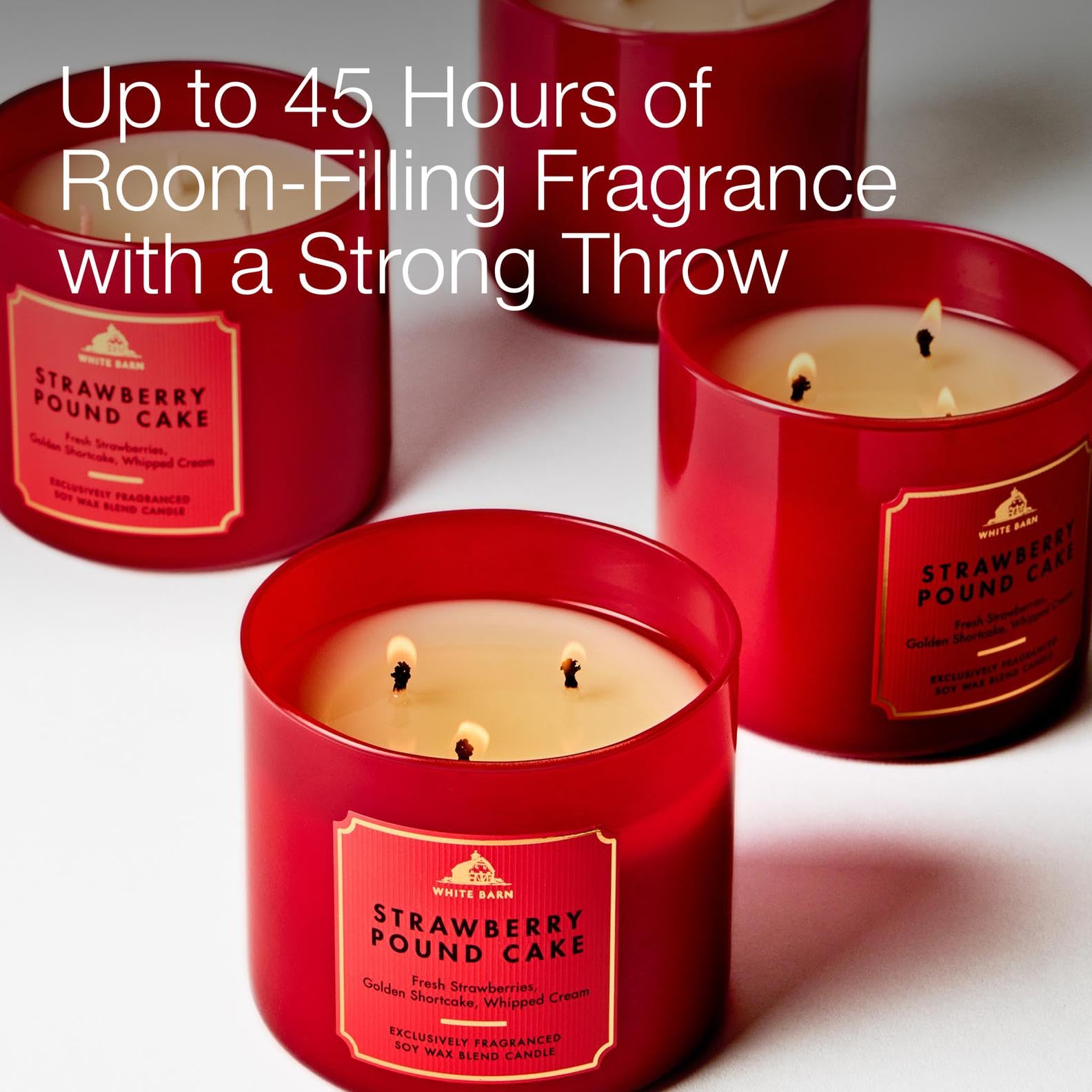 キャンドル BATH&BODYWORKS Candles (3set) Amazon.com: Bath & Body Works Strawberry Pound Cake 3-Wick Candle