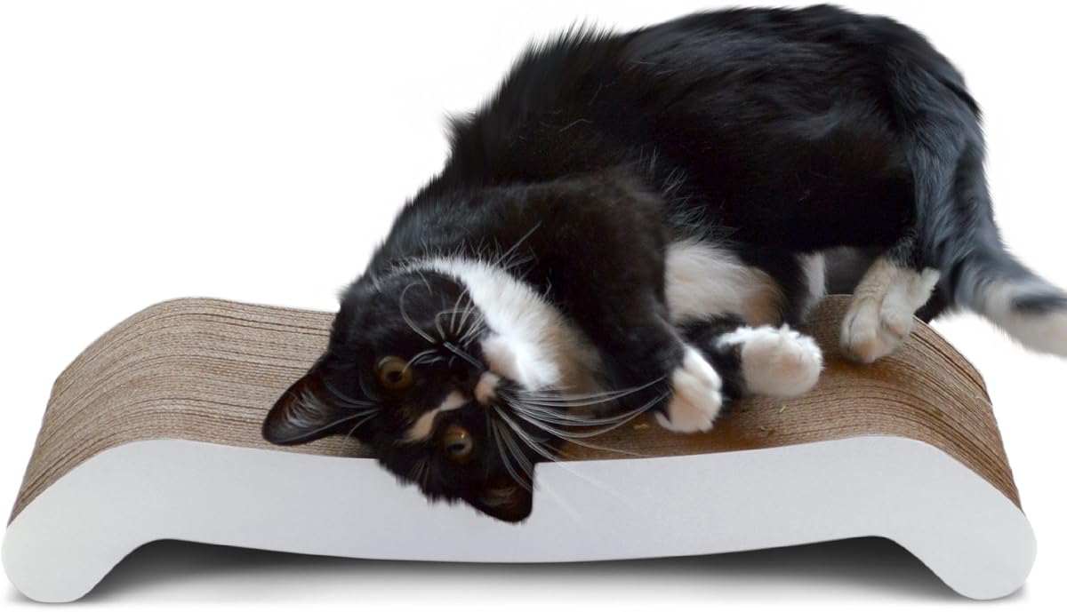Cat Scratching Flip Pad, 2 Designsin One | Superior Cardboard and Construction, Significantly Outlasts Cheaper Alternatives