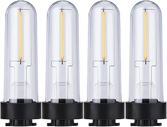 yongjia Outdoor Solar Walkway Light Bulb, Solar Light Bulb, IP65 Waterproof Solar Garden Light Bulb, Solar Powered Landscape Lighting BulbWarm White