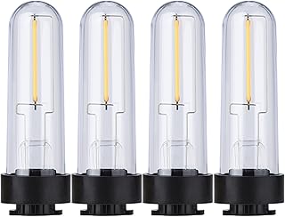 YONGJIA Outdoor Solar Walkway Light Bulb, Solar Light Bulb, IP65 Waterproof Solar Garden Light Bulb, Solar Powered Landscape Lighting Bulb(Warm White)