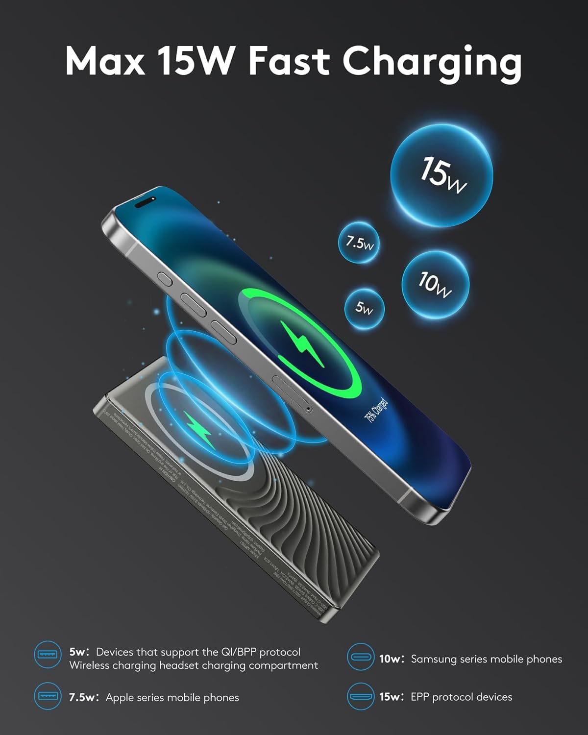 for Magsafe Battery Pack, 10000mAh Slim Wireless Magnetic Power Bank with USB C Charging, Travel Essential for Magsafe Portable Charger Compatible with iPhone 17/16/15/14/13/12 Serie