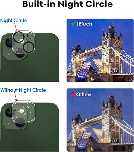 Miniatura 6 de JETech Protector de pantalla de privacidad para iPhone 13 mini de 5.4 pulgadas con protector de lente de cámara, película de vidrio templado