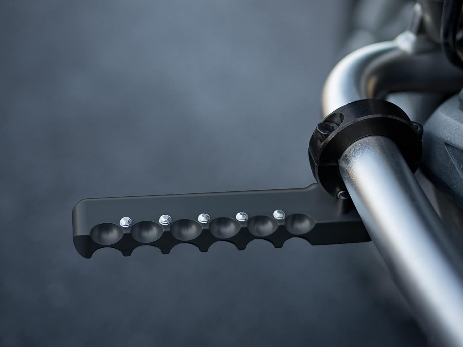 GS1 Highway Peg Set 1" / 25.4MM BLACK (Compatible with BMW 2013 & newer R1200GS+A & R1250GS+A OEM Crash Bar, Anodized Aluminum with Stainless Steel Collar)