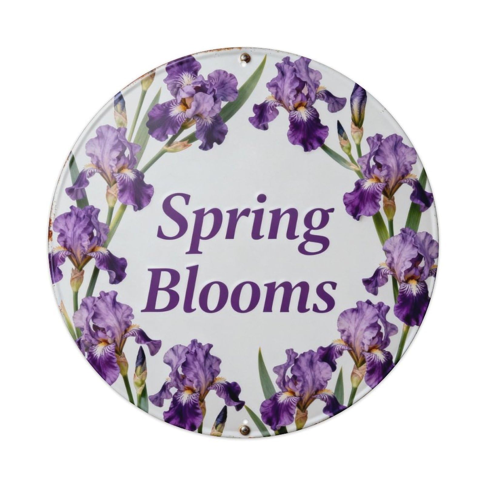 Spring Blooms Metal Tin Sign Plaque