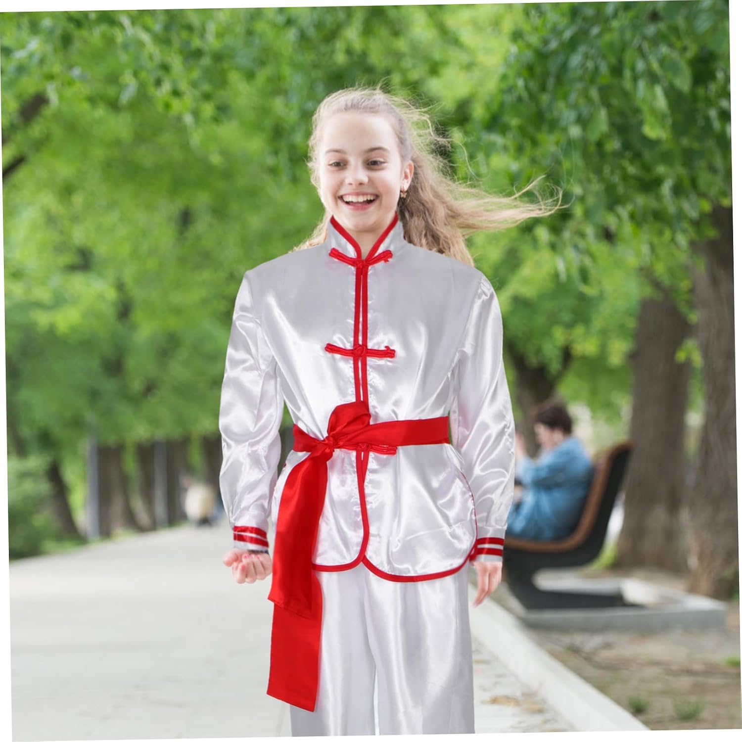 Didiseaon 1Set Kung Fu Uniform Traditional Chinese Martial Arts Costume Long Sleeve Tai Chi Apparel for Boys and Comfortable Training Outfit for Martial Performances