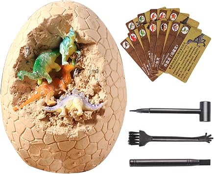 Dinosaur Egg Excavation Kit | Dinosaur Toy Kit - 12 Unique Dinosaur Discovery Toys with Learning Cards and Tools, Science Discovery Toys for 3+ 4 5 6 7 8 9 10 Years Old Girls Girls Lumeon