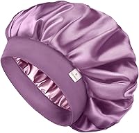 Vista 10 de YANIBEST Gorro de seda para hombres y mujeres, gorro de satén de doble capa para cabello rizado natural, gorro de dormir unisex