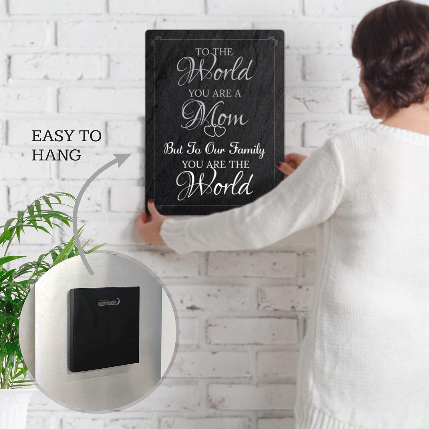 Soul Décor To The World You Are A Mom, Mothers Day Gifts, Meaningful Gift for Mom from Daughter or Son, 9" x 12" Metal Wall Decor