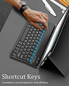 Keyboard Case for iPad 9th Generation 2021 10.2 Inch, Detachable Wireless Rechargeable Keyboard for iPad 8th/7th Gen, Slim Folio Stand Cover with Pencil Holder for iPad Pro 10.5" / iPad Air 3rd Gen