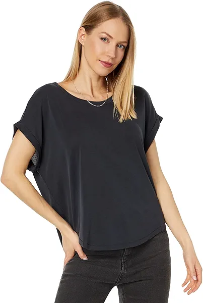 Lucky Brand Women's Sandwash Dolman Tee, Lucky Black, Medium