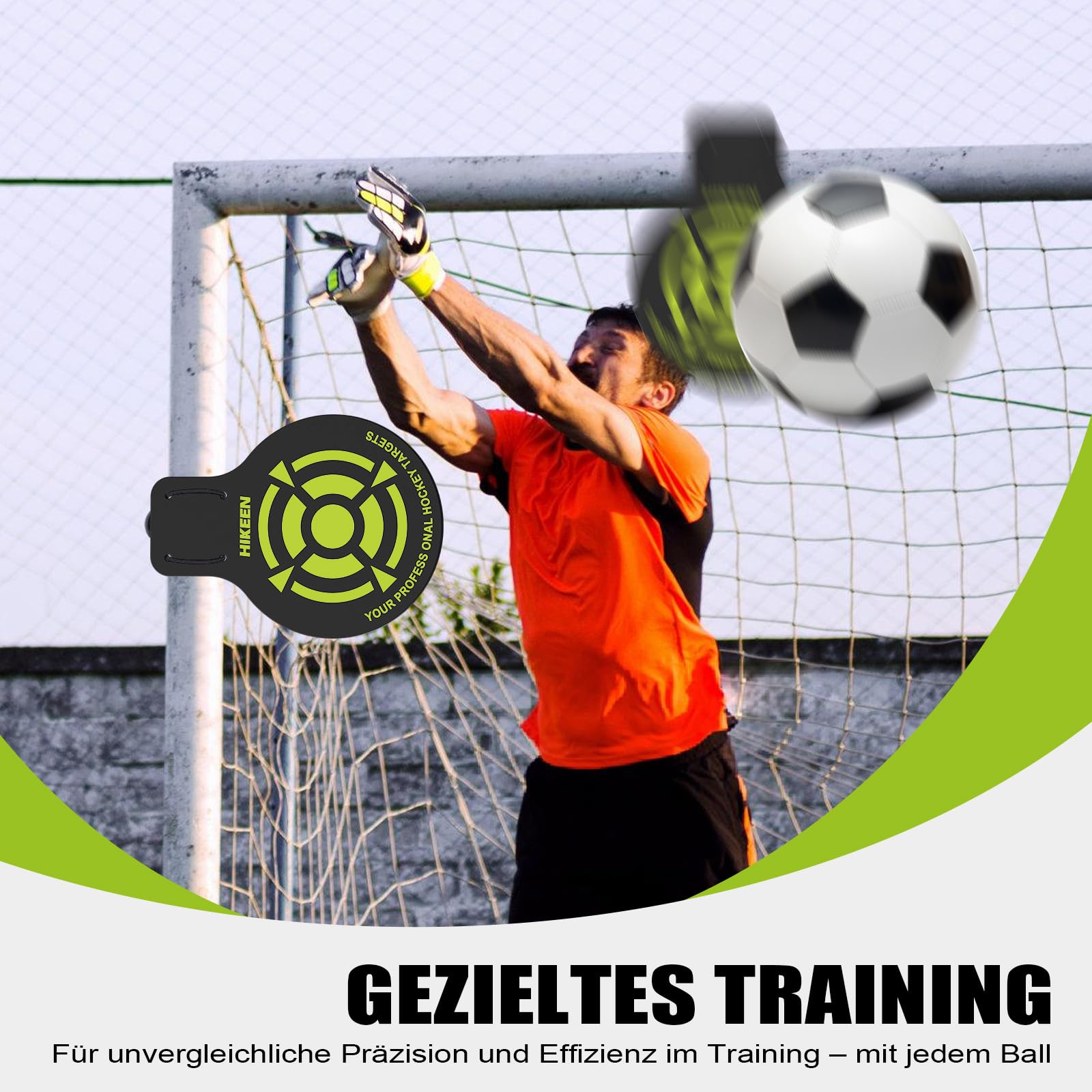 Hikeen Pacco da 4 Cesti da Tiro per Calcio, Bersaglio di Precisione Rimovibile da Appendere a Porta da Calcio, Rete o Porta Portatile, Bersaglio in PVC 5mm per Esercizi di Tiro