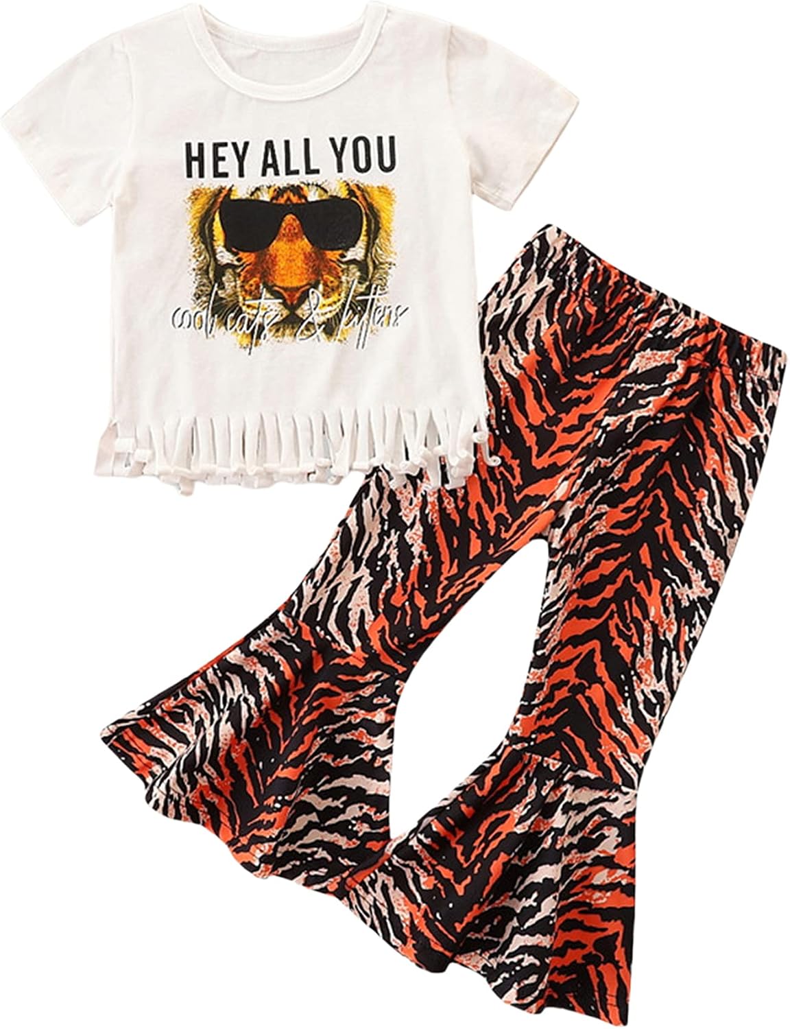 Shirt Bell-Bottom Flare Pants 