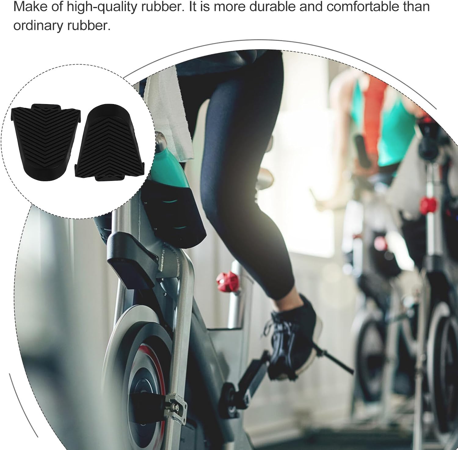 Bike Cleat Covers Rubber Cycling Pedal Shoe Cleat Protection Kit Anti-Slip Self-Locking Pedal Accessories for Road Mountain Bikes