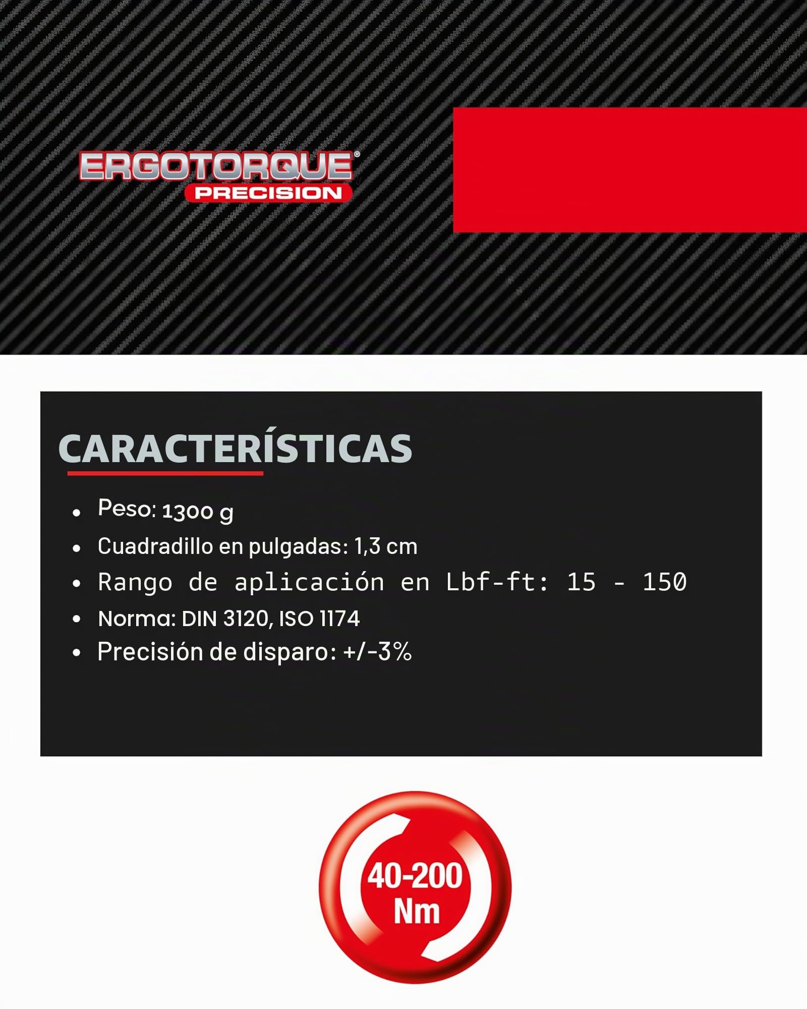 KS Tools 516.6542 1/2" Llave dinamométrica, 20-200Nm