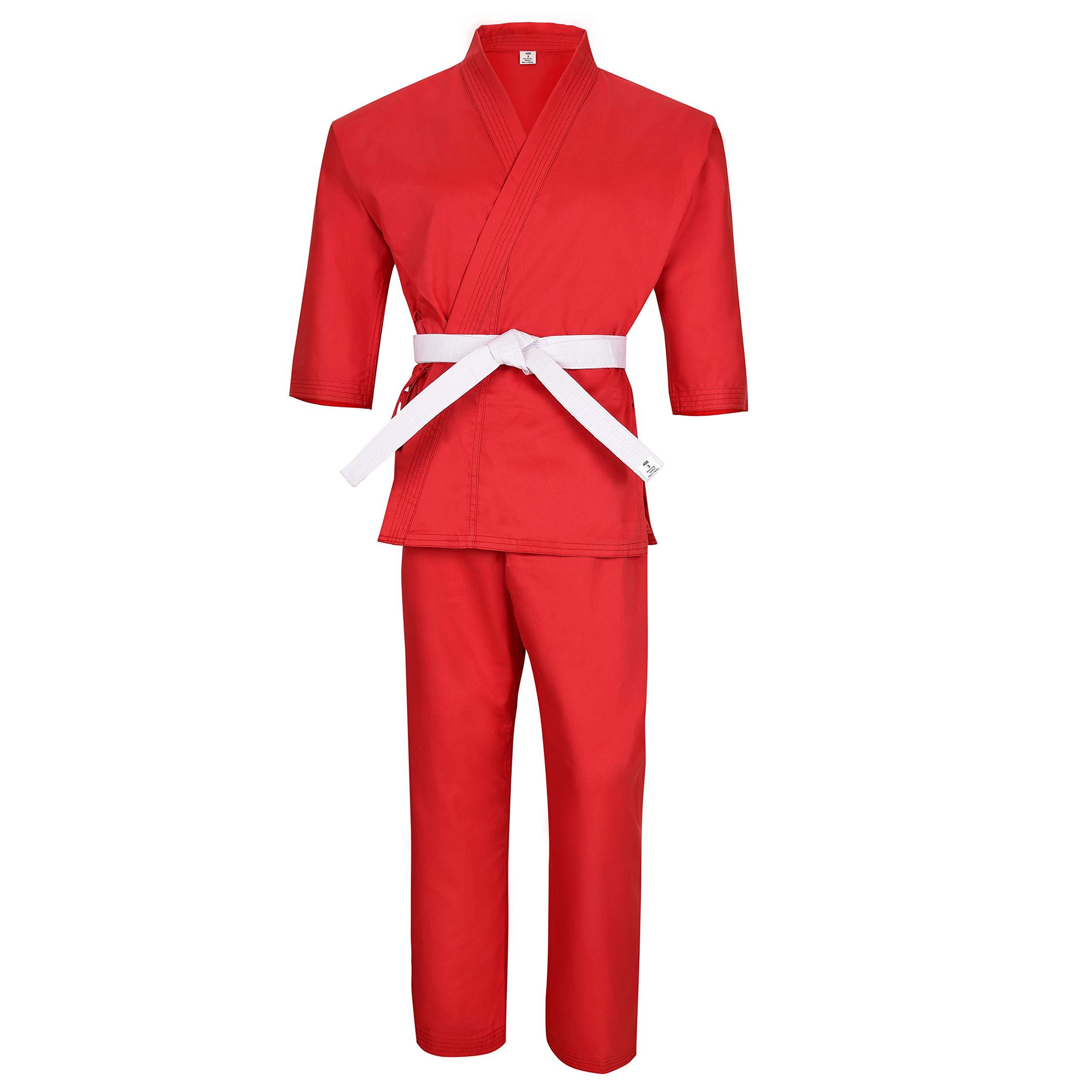 MACS Karate gi Martial Arts Elastic Drawstring Karate Uniform For Kids & Adult Lightweight Student Gi with Free Belt