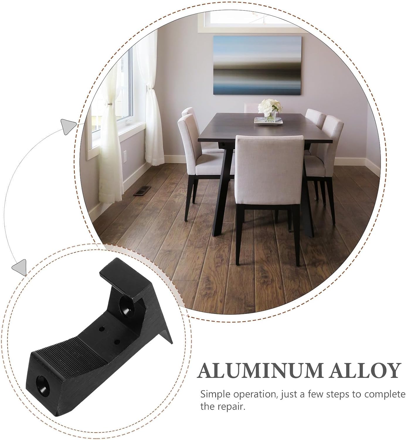 Squeaky Wood Floor Repair Kit, Aluminum Alloy for 5/8 Inch Boards