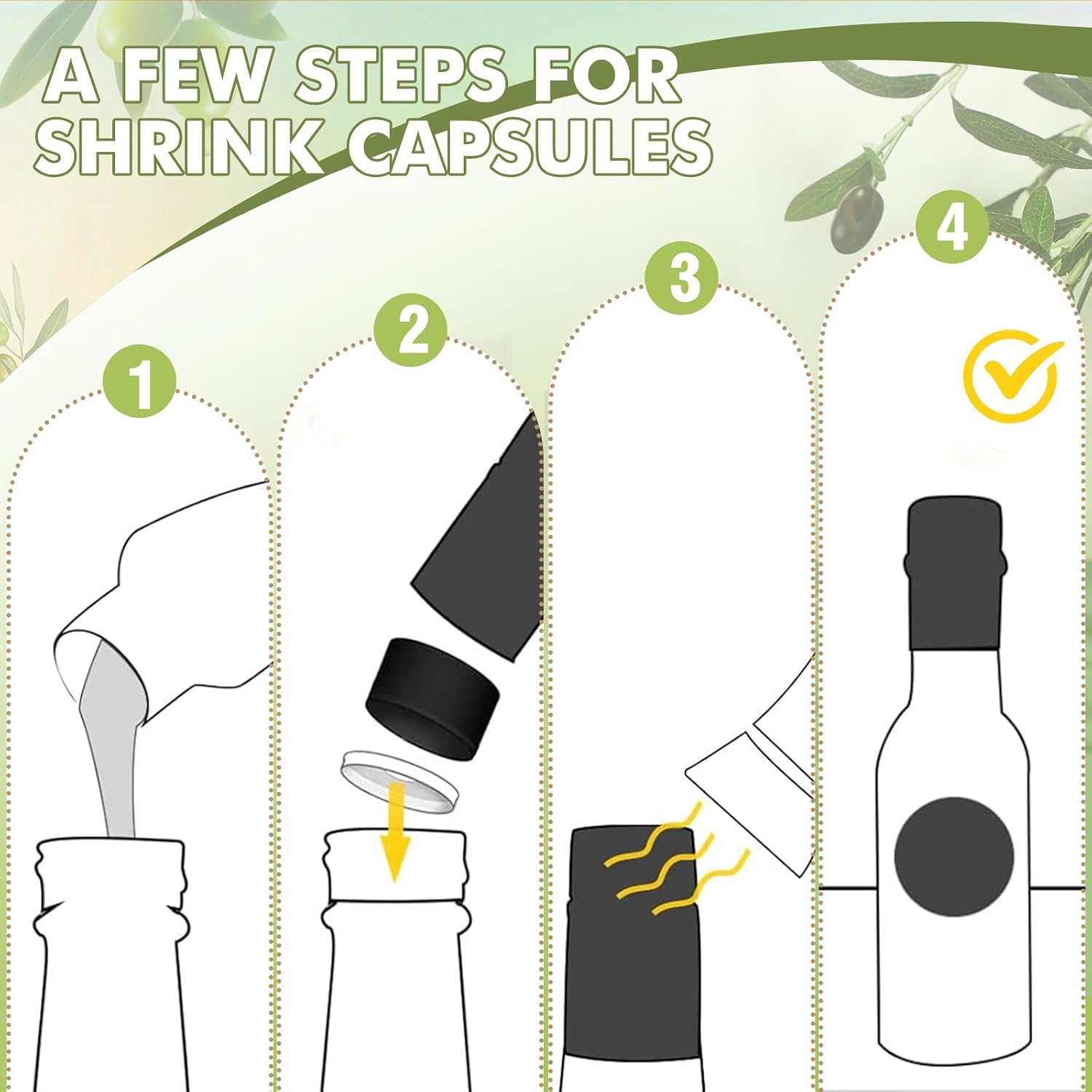 LemonRoad 20 Pcs 1.7oz Homemade Olive Oil Bottles Square Hot Sauce Glass Bottles Clear with Leak Proof Screw Cap and Stickers for Storing Homemade Olive Oil Wedding Baby Shower Party Favors image 3