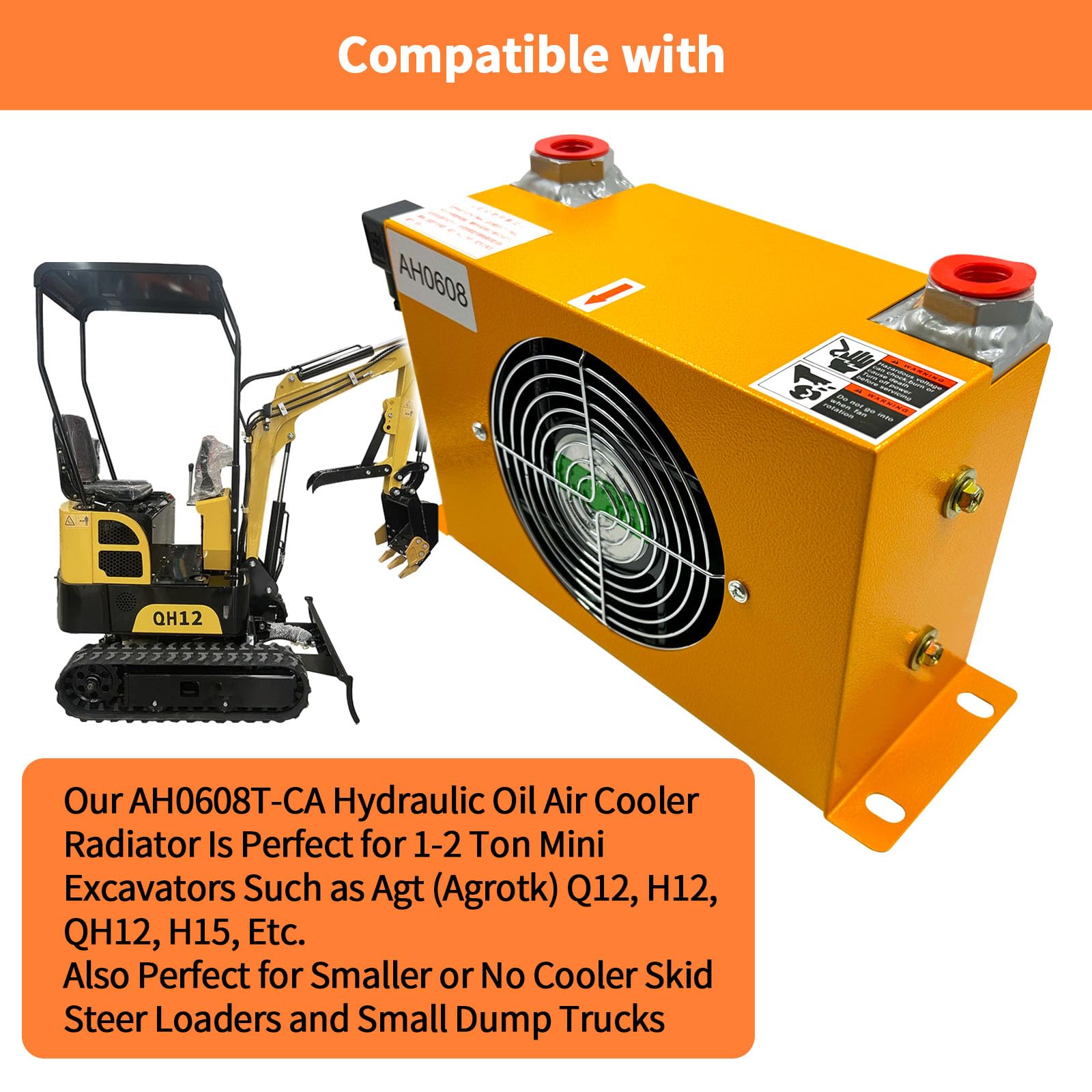 Amazon.com: AH0608T-CA 12VDC Hydraulic Air Cooler Fan 60L/Min Low