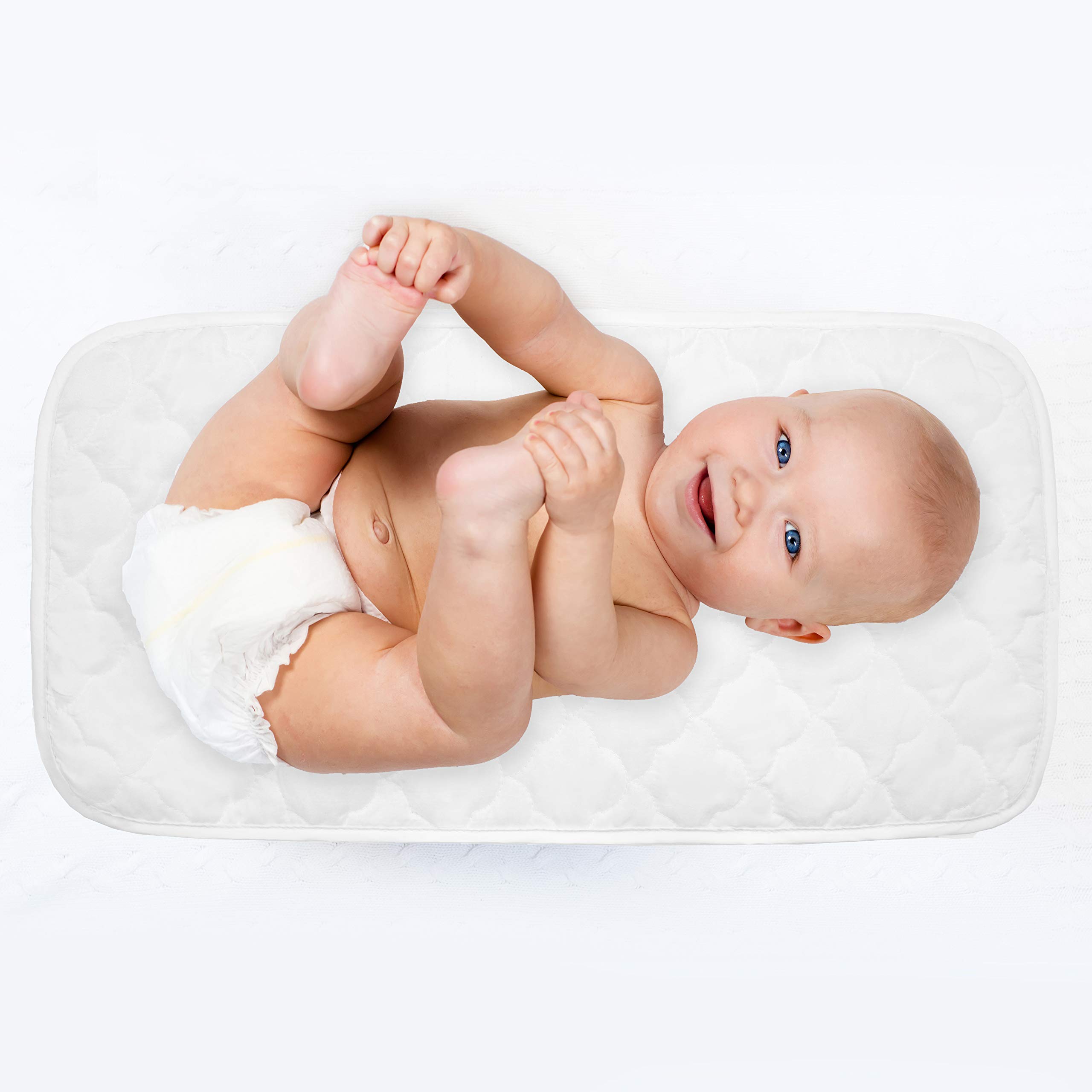 American Baby Company Forro acolchado de microfibra ultrasuave impermeable para cambiador, 11.5 x 23 pulgadas, 3 unidades