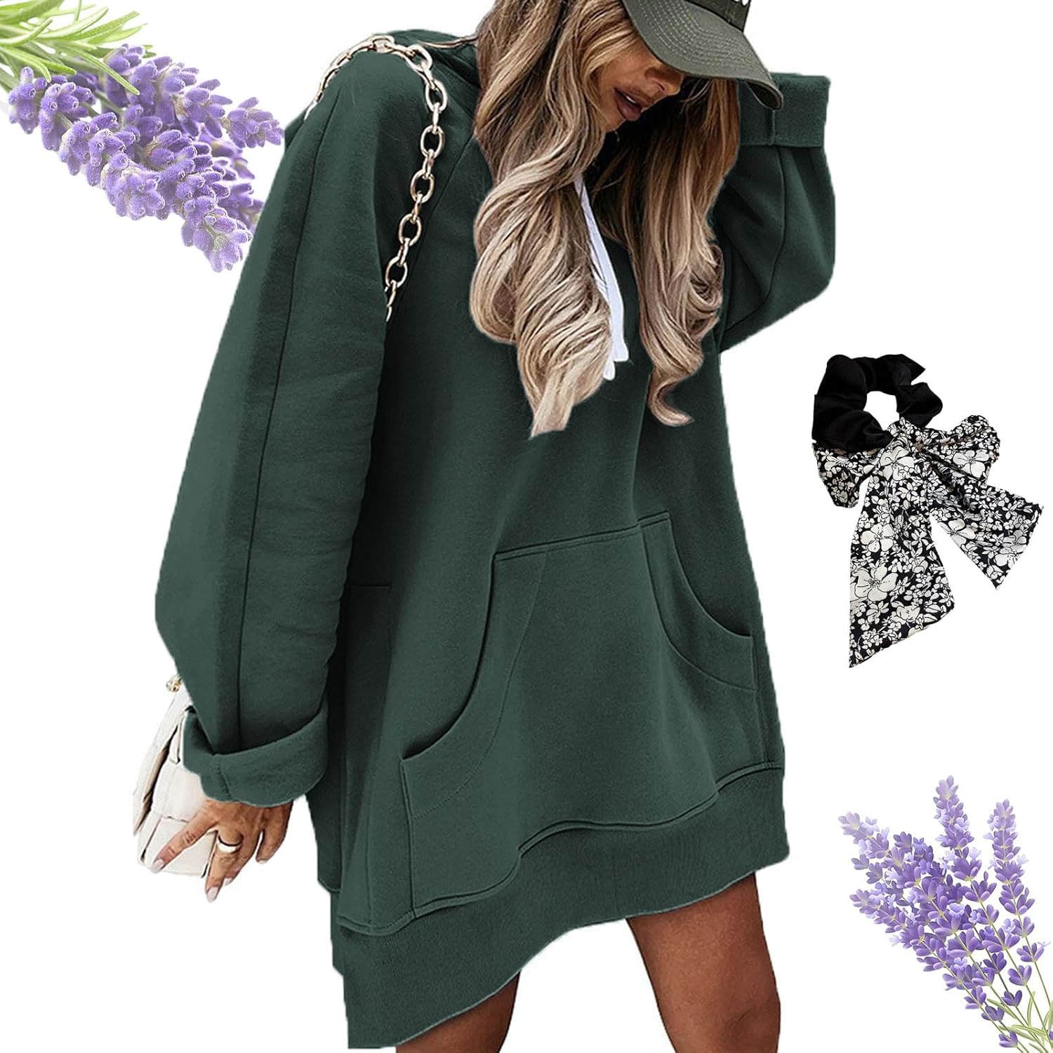 2026 New Warmy Oversized Hoodie Dress, Hoodie Dress For Women With Pockets, Plus Size Sweatshirt for Women Split Hem